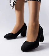 Półbuty damskie - Czarne eleganckie czółenka Picard-38 - miniaturka - grafika 1