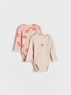 Reserved - Prążkowane body 2 pack - brudny róż - Komplety dla niemowląt - miniaturka - grafika 1