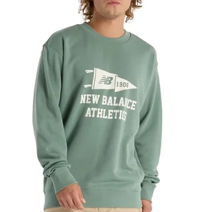 Bluza New Balance MT51929DKJ - zielona - Bluzy męskie - miniaturka - grafika 1