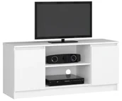 Szafki RTV - Biała Szafka Pod Telewizor Z Półkami E5-E81 - miniaturka - grafika 1