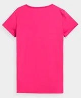 Bluzki damskie - Koszulka damska funkcyjna 4F różowa H4L22 TSDF352 54S-2XL - miniaturka - grafika 1