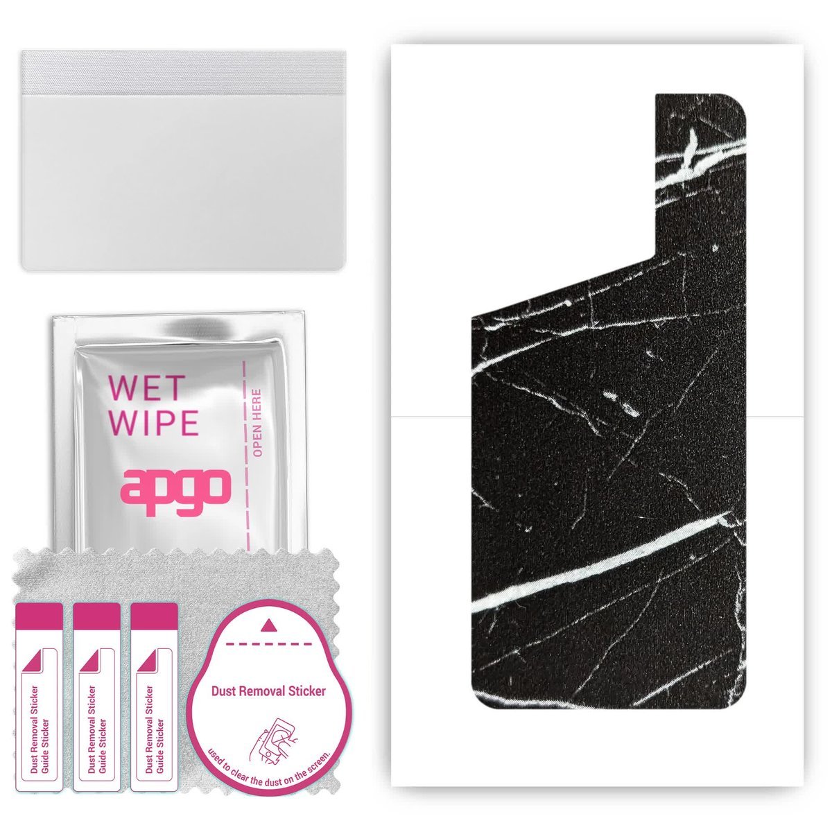 Folia naklejka skórka strukturalna na TYŁ do Tecno Pova 5 - Marmur Ciemny - apgo SKINS