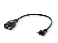 Kable komputerowe i do monitorów - Elmak SAVIO CL-61 Adapter OTG USB AF - micro USB kątowy BM - miniaturka - grafika 1