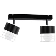 Lampy sufitowe - KET Regulowana LAMPA sufitowa metalowa OPRAWA druciana biała czarna - miniaturka - grafika 1