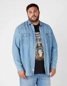 Koszule męskie - Wrangler Ls Workshirt Męska Koszula Jeansowa Light Hemp W5D1Bnh97-M - miniaturka - grafika 1