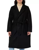 Płaszcze damskie - VERO MODA Damski płaszcz VMFORTUNEAYA SS23 Long Coat NOOS, czarny, L, Schwarz, L - miniaturka - grafika 1