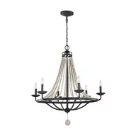 Lampy sufitowe - Nori żyrandol klasyczny brązowy FE-NORI6-DWZ Feiss - miniaturka - grafika 1