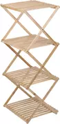Środki do kuchni i łazienki - Regał łazienkowy bambusowy składany ALPINA 93cm - miniaturka - grafika 1