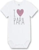 Body dla niemowląt - Body dziecięce Sanetta z bio-bawełny półrękaw I LOVE PAPA tata 62 - miniaturka - grafika 1