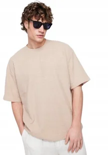 TRENDYOL BEŻOWY T SHIRT MĘSKI Z SZNURKOWYM MATERIAŁEM PRĄŻKOWANYM M 5_A - Koszulki męskie TRENDYOL BEŻOWY T SHIRT MĘSKI Z SZNURKOWYM MATERIAŁEM PRĄŻKOWANYM M 5_A - Koszulki męskie - miniaturka - grafika 1