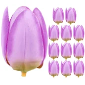 Sztuczne kwiaty - Kwiaty Sztuczne Tulipany Tulipan Główki Tulipana Do Kompozycji Na Stroik - miniaturka - grafika 1
