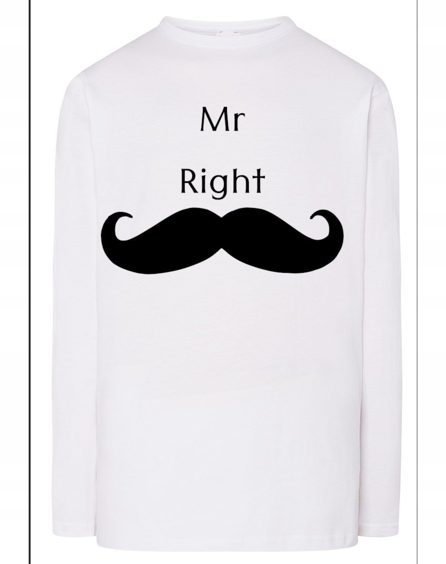 Walentynki Longsleeve męski nadruk Mr Right r.4XL