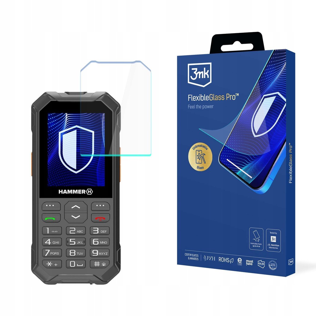 Szkło hybrydowe na ekran do myPhone Hammer 6 - 3mk FlexibleGlass Pro