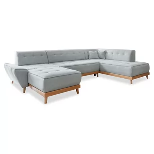 Jasnoszara rozkładana sofa w kształcie litery "U" Miuform Dazzling Daisy, prawostronna - Narożniki - miniaturka - grafika 1