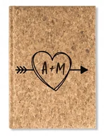 Planery - NOTES książkowy A5 WALENTYNKI PREZENT PESONALIZACJA KOREK NATURALNY - miniaturka - grafika 1