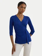 Bluzki damskie - LAUREN RALPH LAUREN Bluzka 200889081020 Niebieski Slim Fit - miniaturka - grafika 1