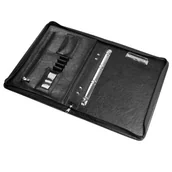 Teczki i aktówki - Teczka bez rączki z czarnej ekoskóry /0417-0002-01/ - miniaturka - grafika 1