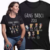 Koszulki i topy damskie - KOSZULKA KOSZULKI DAMSKA GANG BABCI PREZENT DLA NIEJ DZIEŃ NADRUK IMIĘ - miniaturka - grafika 1