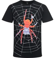 Koszulki męskie - Męski t-shirt z krótkim rękawem, z pająkiem, czarny - miniaturka - grafika 1