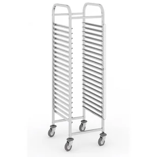 B2B Partner Wózek ze stali nierdzewnej na blachy, 15 poziomów, 1700x470x620 mm 434085 - Wózki na żywność - miniaturka - grafika 1