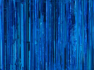 Kurtyna - zasłona na drzwi niebieska metaliczna - 100 x 200 cm - Dekoracje sali - miniaturka - grafika 1
