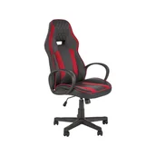 Fotele i krzesła biurowe - Fotel Obrotowy Gabinetowy Ragnar Czarny / Czerwony Halmar - miniaturka - grafika 1