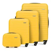 Walizki - WITTCHEN Zestaw etui 4 sztuki walizka | Żółty | 77x29x52 | Pojemność: 195L | Waga: 11,2 kg - miniaturka - grafika 1