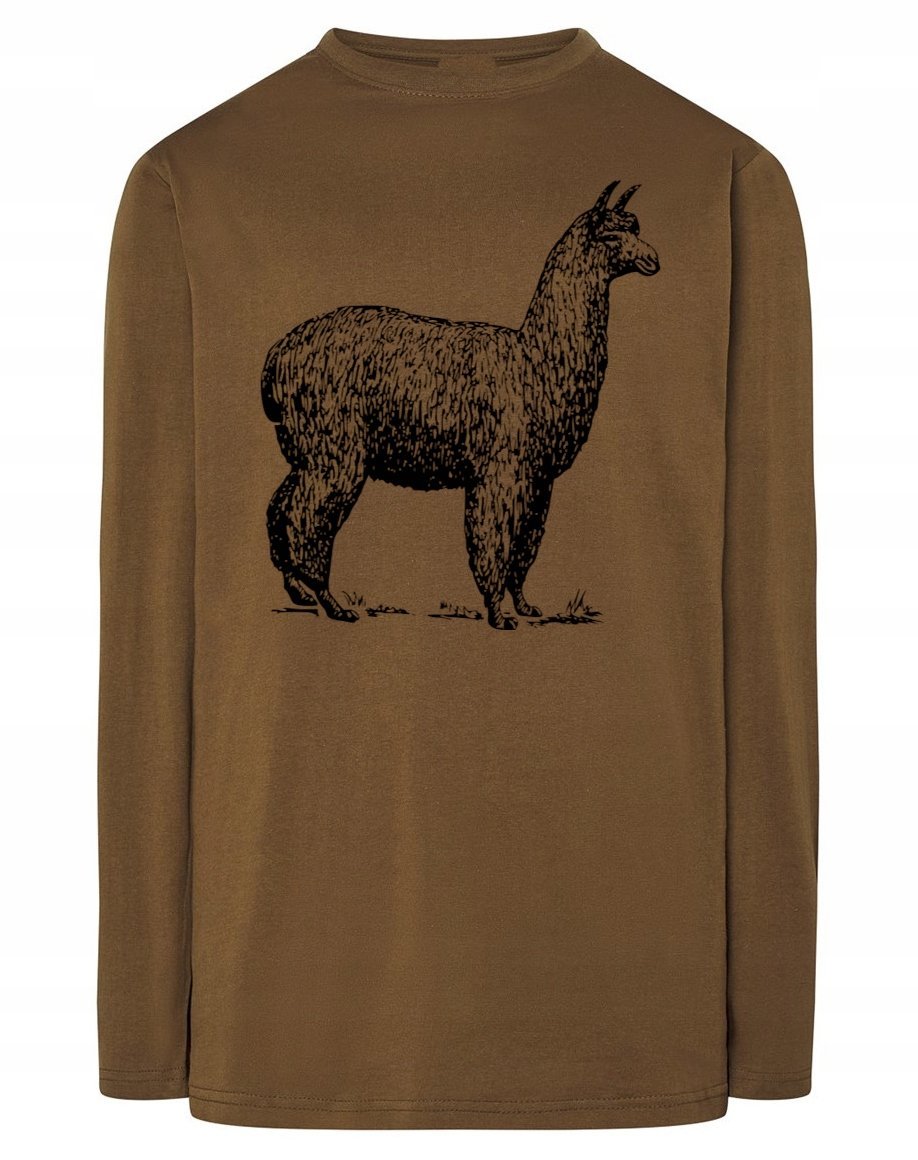 Longsleeve męski nadruk zwierzę LAMA r.S