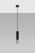 Lampy sufitowe - Sollux Lighting Lampa wisząca LOOPEZ 1 czarny/chrom - miniaturka - grafika 1