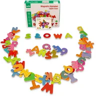 Mały naukowiec - Lelin, Magnetyczne Literki z polskimi znakami, drewniane 69 szt. - miniaturka - grafika 1