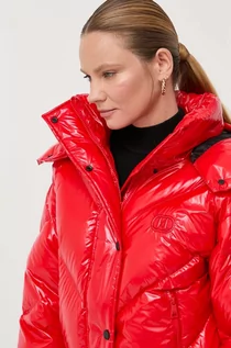 Kurtki damskie - Karl Lagerfeld kurtka puchowa damska kolor czerwony zimowa - grafika 1