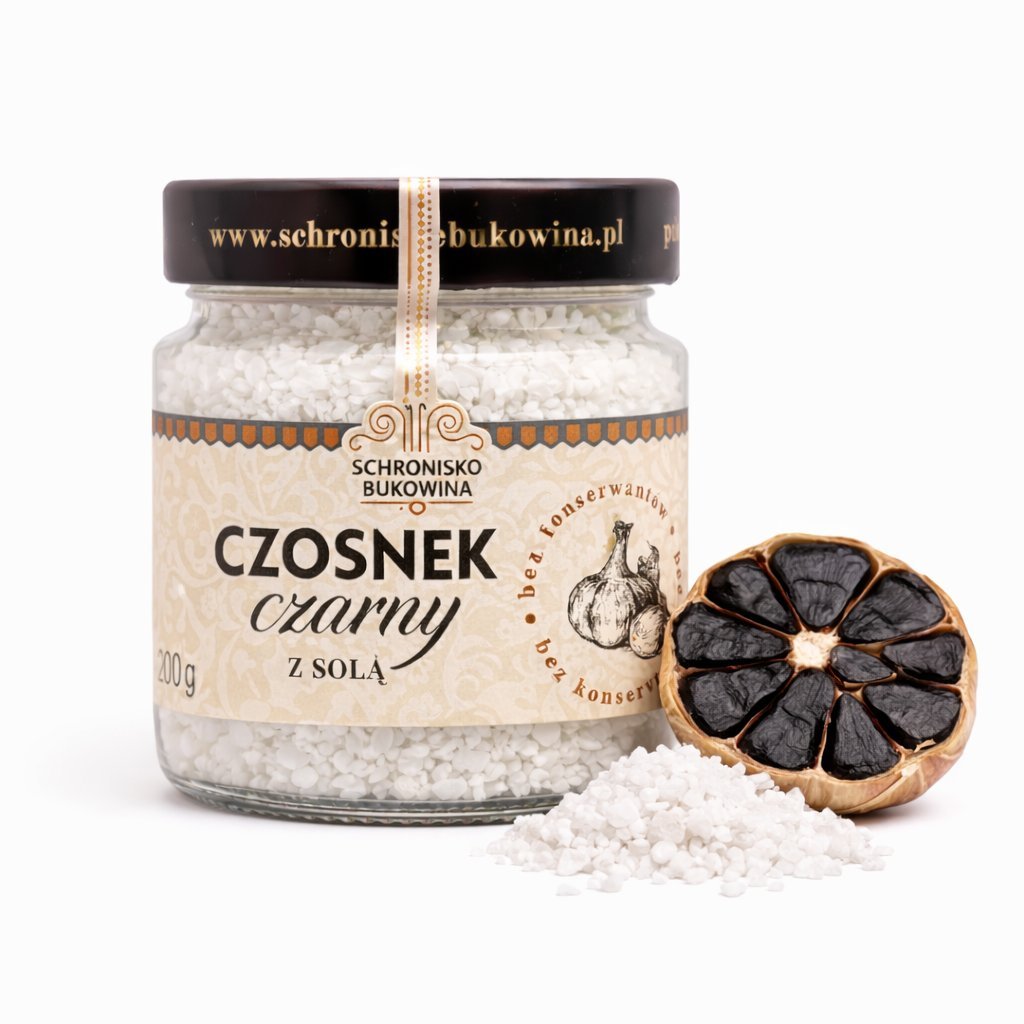 Czosnek czarny z solą 180 g - Schronisko Bukowina