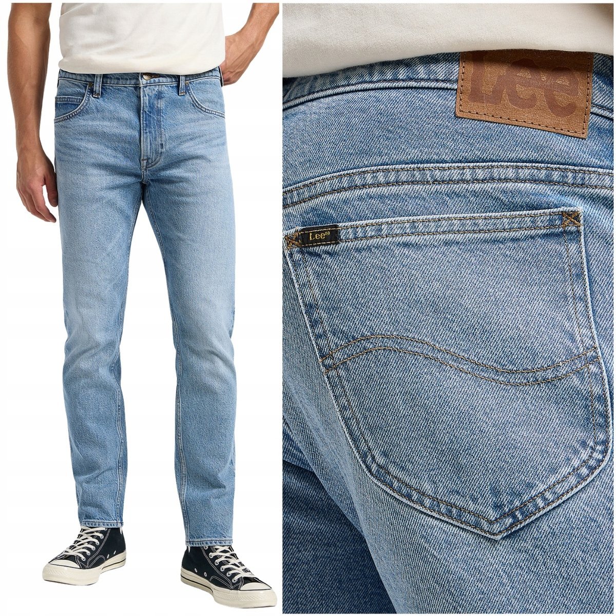 Lee RIDER slim Old Time DżINS lekko dopasowane spodnie jeansowe W33 L32
