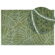 Dywany - Dywan bawełniany w liście monstery 200x300 cm zielony SARMIN - miniaturka - grafika 1