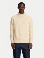 Swetry męskie - Selected Homme Golf 16086644 Beżowy Regular Fit - miniaturka - grafika 1