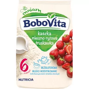 Nutricia BOBOVITA BoboVita Kaszka mleczno-ryżowa truskawka, 230g - Kaszki dla dzieci - miniaturka - grafika 2
