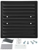 Kratki wentylacyjne - Un Kratka Metalowa 150*150Mm Uchwyt Rozprężny Czarna KRA 303-4 CZ 1110003666550 - miniaturka - grafika 1