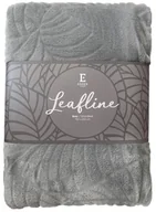 Koce - Koc Leafline 150x200 tłoczone liście szary nowoczesny - miniaturka - grafika 1