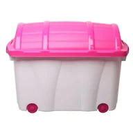 Pudła i pojemniki do przechowywania - Pojemnik na kółkach 49 l mix kolorów Kiddo Toys - miniaturka - grafika 1