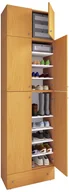 Szafki na buty - LonaXXL szafka na buty 6 drzwi 1 szuflada bukReplika . - miniaturka - grafika 1