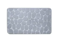 Dywaniki łazienkowe - Dywanik łazienkowy antypoślizgowy miękki puszysty 50x80 Kamyki szary - miniaturka - grafika 1