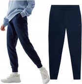 Spodnie damskie - Damskie dresowe spodnie joggery 4F 4FWSS24TTROF606-31S Granatowy - miniaturka - grafika 1