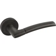 Klamki - Klamka AMB MEDEA okrągły szyld czarny szlif - miniaturka - grafika 1