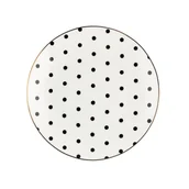 Talerze - Talerz deserowy porcelanowy Florina Spots Black 20 cm - miniaturka - grafika 1
