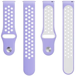 Pasek BELINE Sport Silicone szerokość 20mm Fioletowo-biały - Akcesoria do smartwatchy - miniaturka - grafika 6
