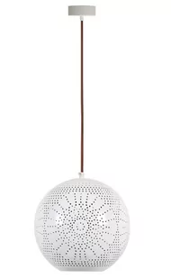 Candellux BENE LAMPA WISZĄCA 25 KULA S 1X60W E27 AŻUROWY BIAŁY - Lampy sufitowe - miniaturka - grafika 1