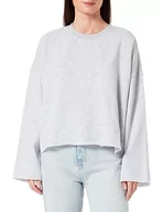 Bluzy damskie - TILDEN Damska bluza oversize 37831183, jasnoszary melanż, XL, jasnoszary melanż, XL duże rozmiary - miniaturka - grafika 1