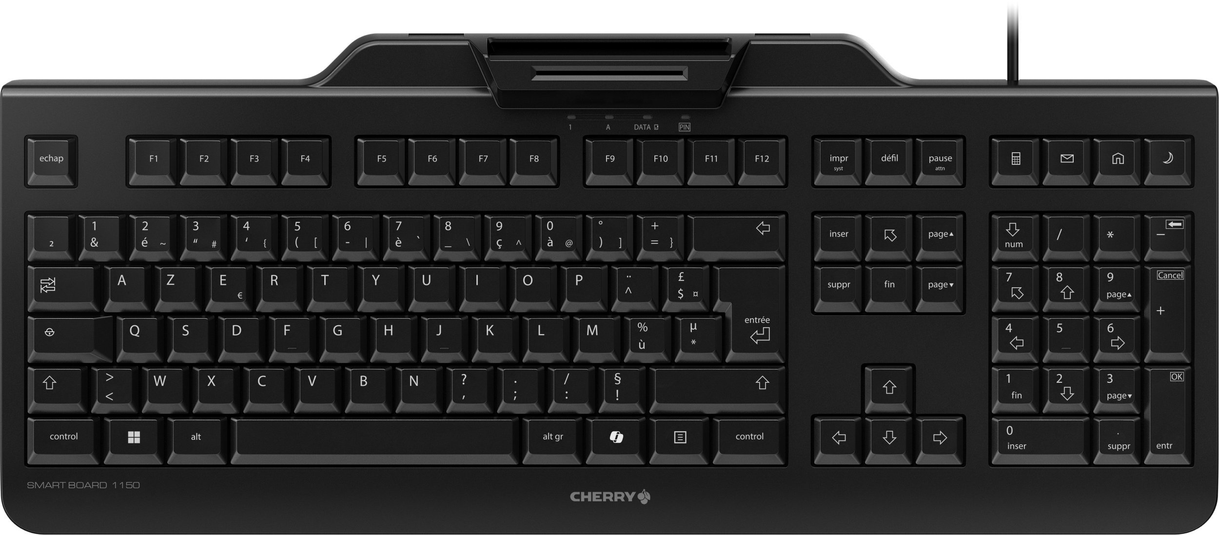 Cherry Smart Board 1150 USB AZERTY Francuski Czarny JK-A1150FR-2