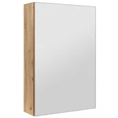 Szafki łazienkowe - Szafka łazienkowa z lustrem lustrzana wisząca do łazienki dąb wotan 40 cm - miniaturka - grafika 1
