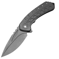Noże - Nóż składany Bestech Buwaya Dark Bead Blast Titanium, Dark Bead Blast M390 by Kombou (BT2203A) - miniaturka - grafika 1